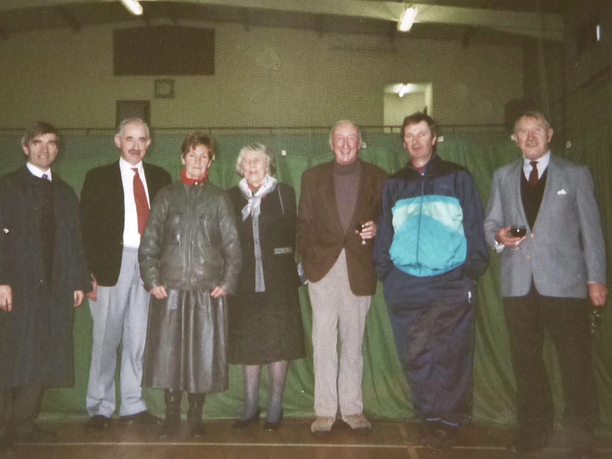 Seven Irish Olympians F. Farrell, M. Ryan, S Duffy, Tommy Dermody, H. Thuillier, J. Bouchier-Hayes, & G. Carpenter.