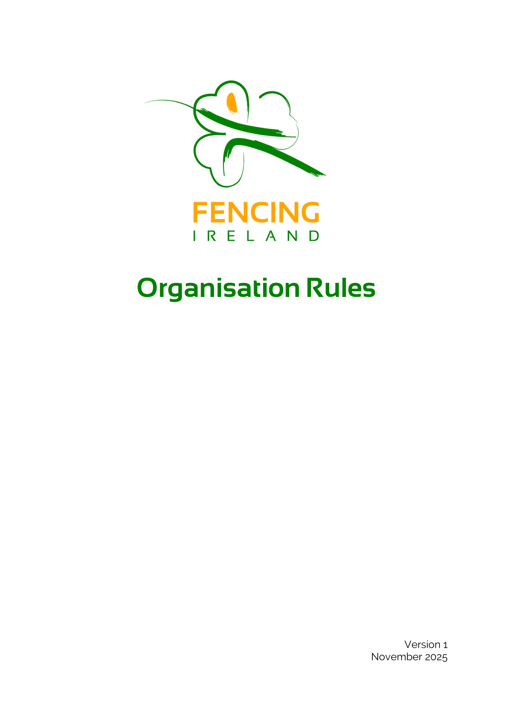 Organisation Rules - Front Page - Nov 2025