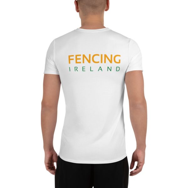 Fencing Ireland Men’s Athletic T-shirt - White - Image 2