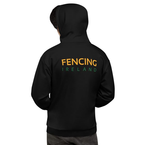 Fencing Ireland Unisex Hoodie - Black - Image 6