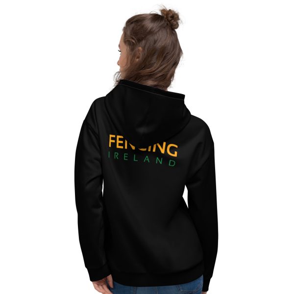 Fencing Ireland Unisex Hoodie - Black - Image 5
