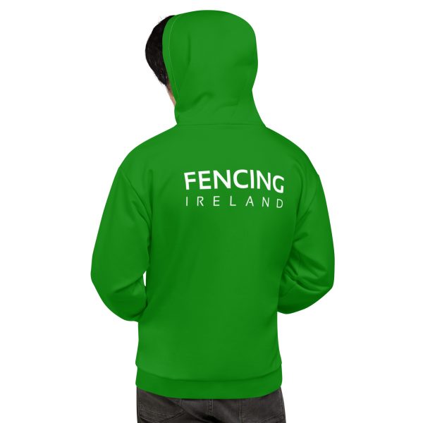 Fencing Ireland Unisex Hoodie - Green - Image 6