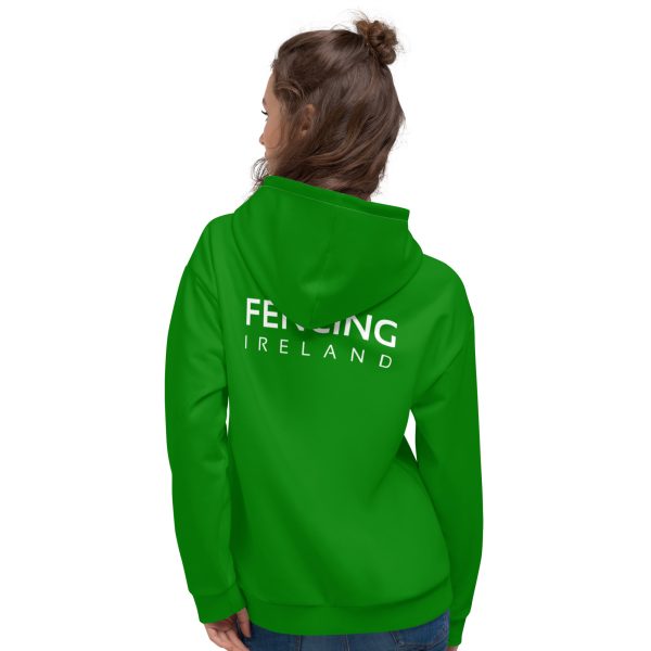 Fencing Ireland Unisex Hoodie - Green - Image 5
